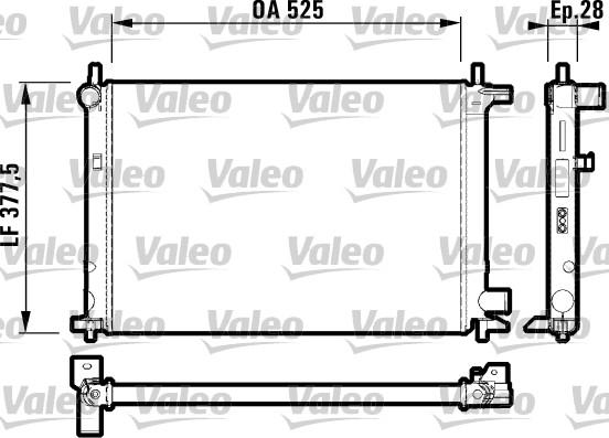 Valeo 732003 - Радиатор, охлаждение двигателя autosila-amz.com