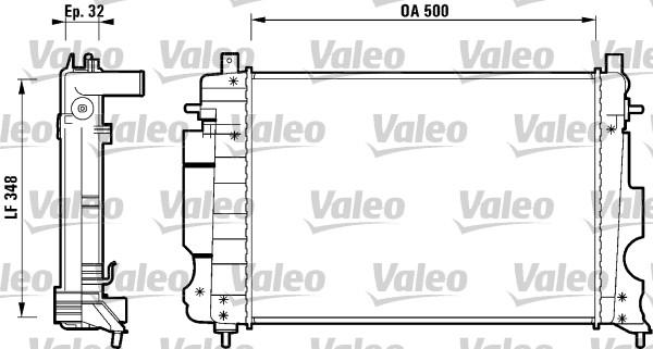 Valeo 732120 - Радиатор, охлаждение двигателя autosila-amz.com