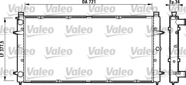 Valeo 732845 - Радиатор, охлаждение двигателя autosila-amz.com