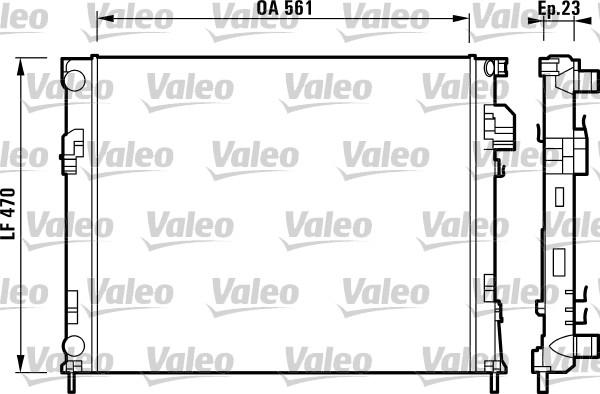 Valeo 732853 - Радиатор, охлаждение двигателя autosila-amz.com