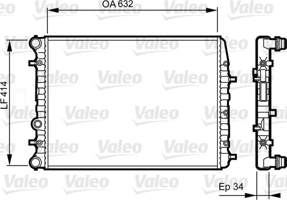 Valeo 732864 - Радиатор, охлаждение двигателя autosila-amz.com