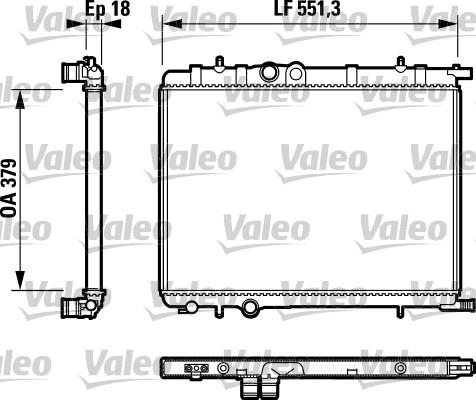 Valeo 732887 - Радиатор, охлаждение двигателя autosila-amz.com