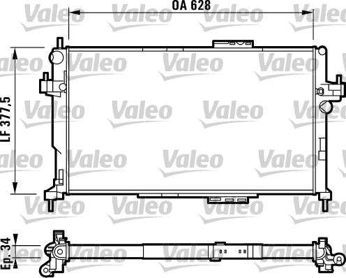 Valeo 732824 - Радиатор, охлаждение двигателя autosila-amz.com