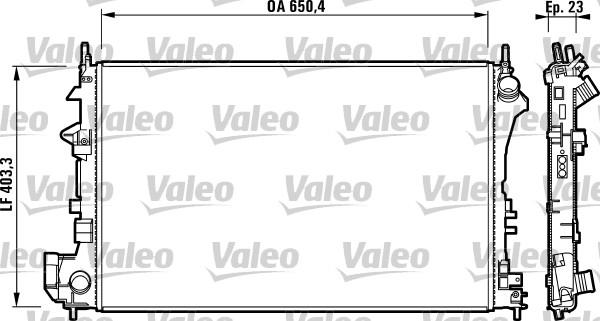 Valeo 732879 - Радиатор, охлаждение двигателя autosila-amz.com