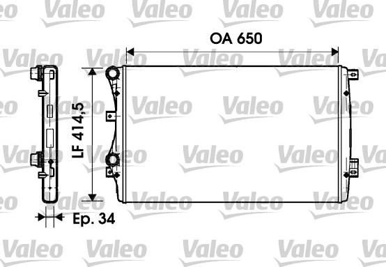 Valeo 732872 - Радиатор, охлаждение двигателя autosila-amz.com
