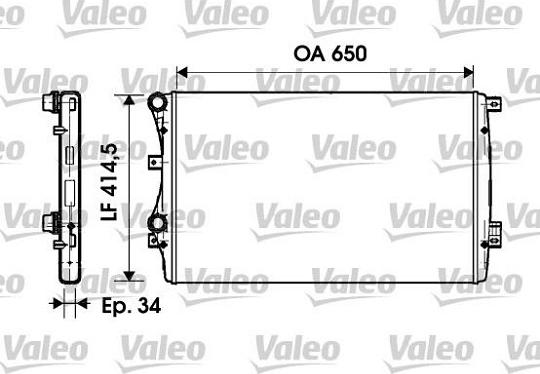 Valeo 732872 - Радиатор, охлаждение двигателя autosila-amz.com