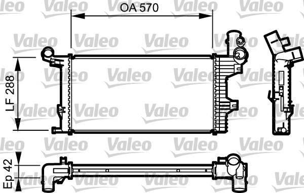 Valeo 732303 - Радиатор, охлаждение двигателя autosila-amz.com