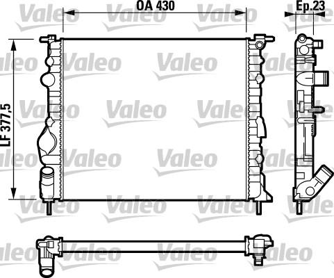 Valeo 732389 - Радиатор, охлаждение двигателя autosila-amz.com