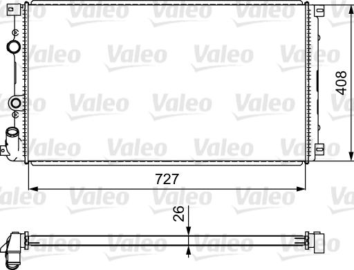 Valeo 732798 - Радиатор, охлаждение двигателя autosila-amz.com