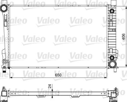 Valeo 732741 - Радиатор, охлаждение двигателя autosila-amz.com