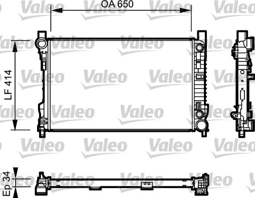 Valeo 732743 - Радиатор, охлаждение двигателя autosila-amz.com