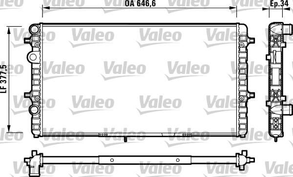 Valeo 732709 - Радиатор, охлаждение двигателя autosila-amz.com