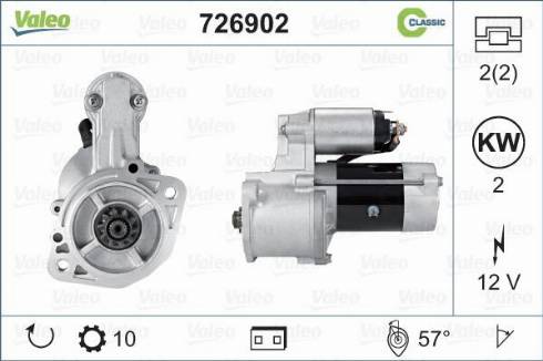 Valeo 726902 - Стартер autosila-amz.com