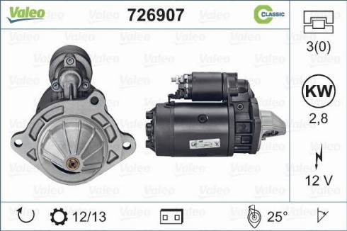 Valeo 726907 - Стартер autosila-amz.com