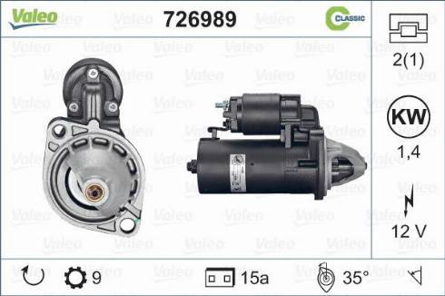 Valeo 726989 - Стартер autosila-amz.com