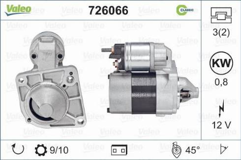 Valeo 726066 - Стартер autosila-amz.com