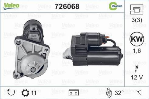 Valeo 726068 - Стартер autosila-amz.com