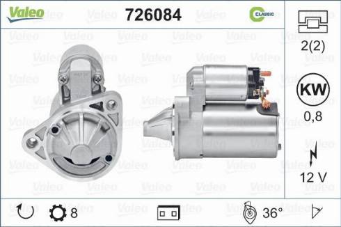 Valeo 726084 - Стартер autosila-amz.com