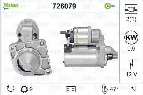 Valeo 726079 - Стартер autosila-amz.com