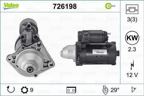 Valeo 726198 - Стартер autosila-amz.com