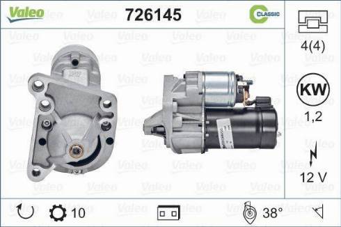 Valeo 726145 - Стартер autosila-amz.com