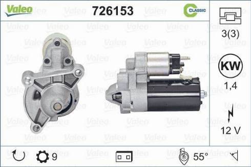 Valeo 726153 - Стартер autosila-amz.com