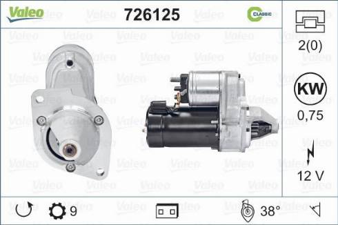 Valeo 726125 - Стартер autosila-amz.com