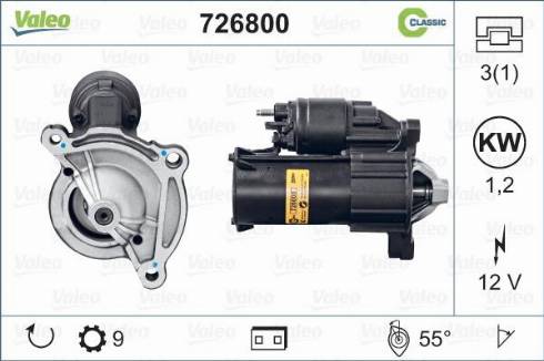 Valeo 726800 - Стартер autosila-amz.com