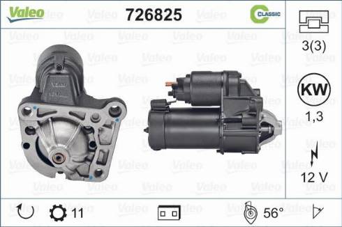 Valeo 726825 - Стартер autosila-amz.com