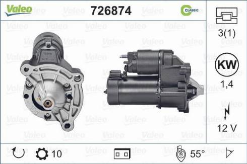 Valeo 726874 - Стартер autosila-amz.com