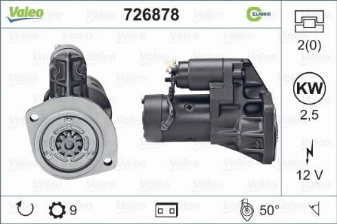 Valeo 726878 - Стартер autosila-amz.com