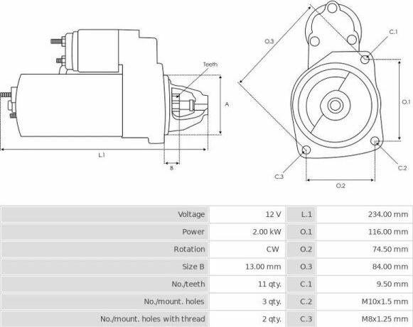 Valeo ESW20E11 - Стартер autosila-amz.com