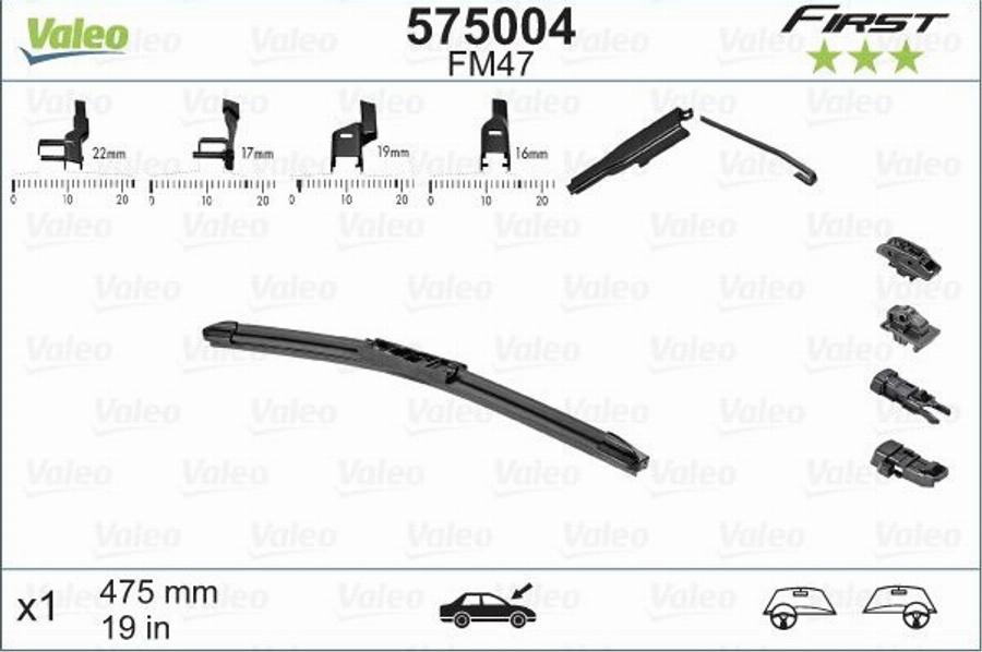 Valeo FM47 - Щетка стеклоочистителя autosila-amz.com