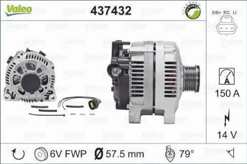 Valeo SG15S019 - Генератор autosila-amz.com