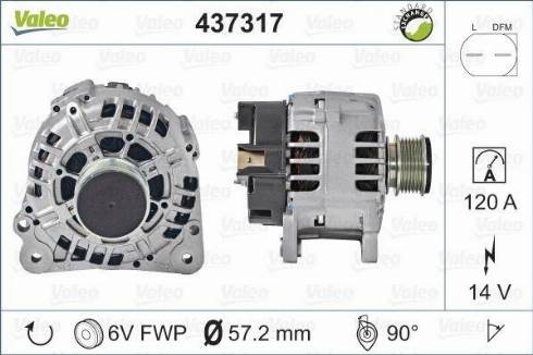 Valeo SG12B090 - Генератор autosila-amz.com