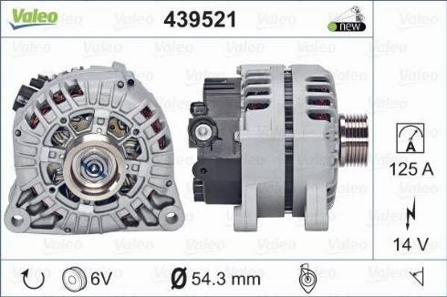 Valeo SG12S077 - Генератор autosila-amz.com