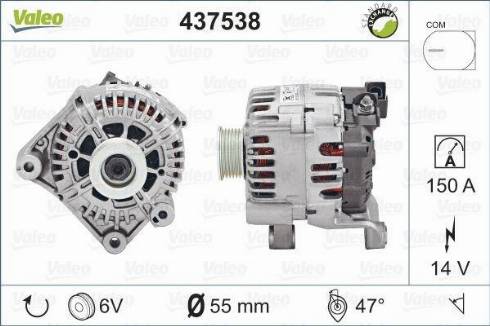 Valeo TG15C093 - Генератор autosila-amz.com