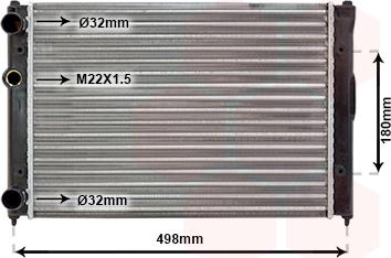 Van Wezel 49002022 - Радиатор, охлаждение двигателя autosila-amz.com