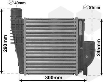 Van Wezel 40004385 - Интеркулер, теплообменник турбины autosila-amz.com