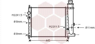 Van Wezel 40002073 - Радиатор, охлаждение двигателя autosila-amz.com