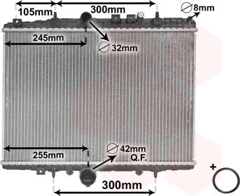 Van Wezel 40002198 - Радиатор, охлаждение двигателя autosila-amz.com