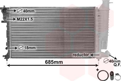 Van Wezel 40002140 - Радиатор, охлаждение двигателя autosila-amz.com