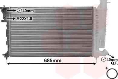 Van Wezel 40002141 - Радиатор, охлаждение двигателя autosila-amz.com