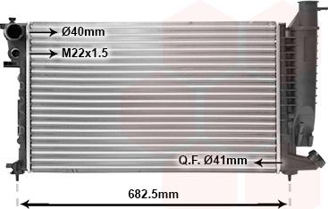 Van Wezel 40002148 - Радиатор, охлаждение двигателя autosila-amz.com