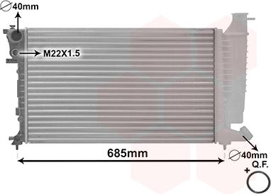 Van Wezel 40002137 - Радиатор, охлаждение двигателя autosila-amz.com