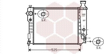 Van Wezel 40002124 - Радиатор, охлаждение двигателя autosila-amz.com