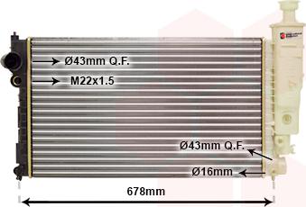 Van Wezel 40002125 - Радиатор, охлаждение двигателя autosila-amz.com