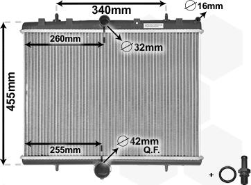 Van Wezel 40002314 - Радиатор, охлаждение двигателя autosila-amz.com