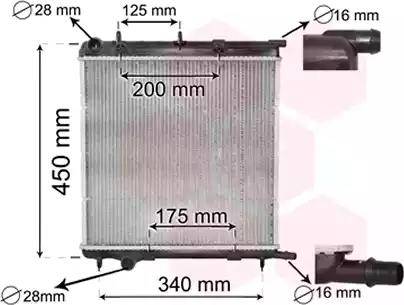 Van Wezel 40002293 - Радиатор, охлаждение двигателя autosila-amz.com