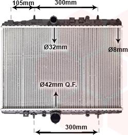 Van Wezel 40002208 - Радиатор, охлаждение двигателя autosila-amz.com